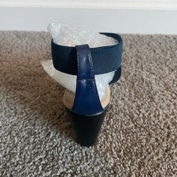 CHARLESTON SHOE CO. Navy Wedges - Picture 5 of 7